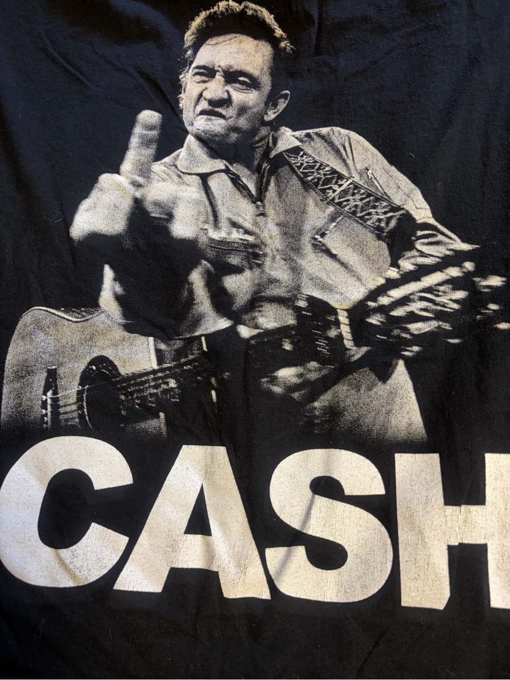 Johnny Cash Graphic Crew Neck Tee Black Size XL - Picture 3 of 6